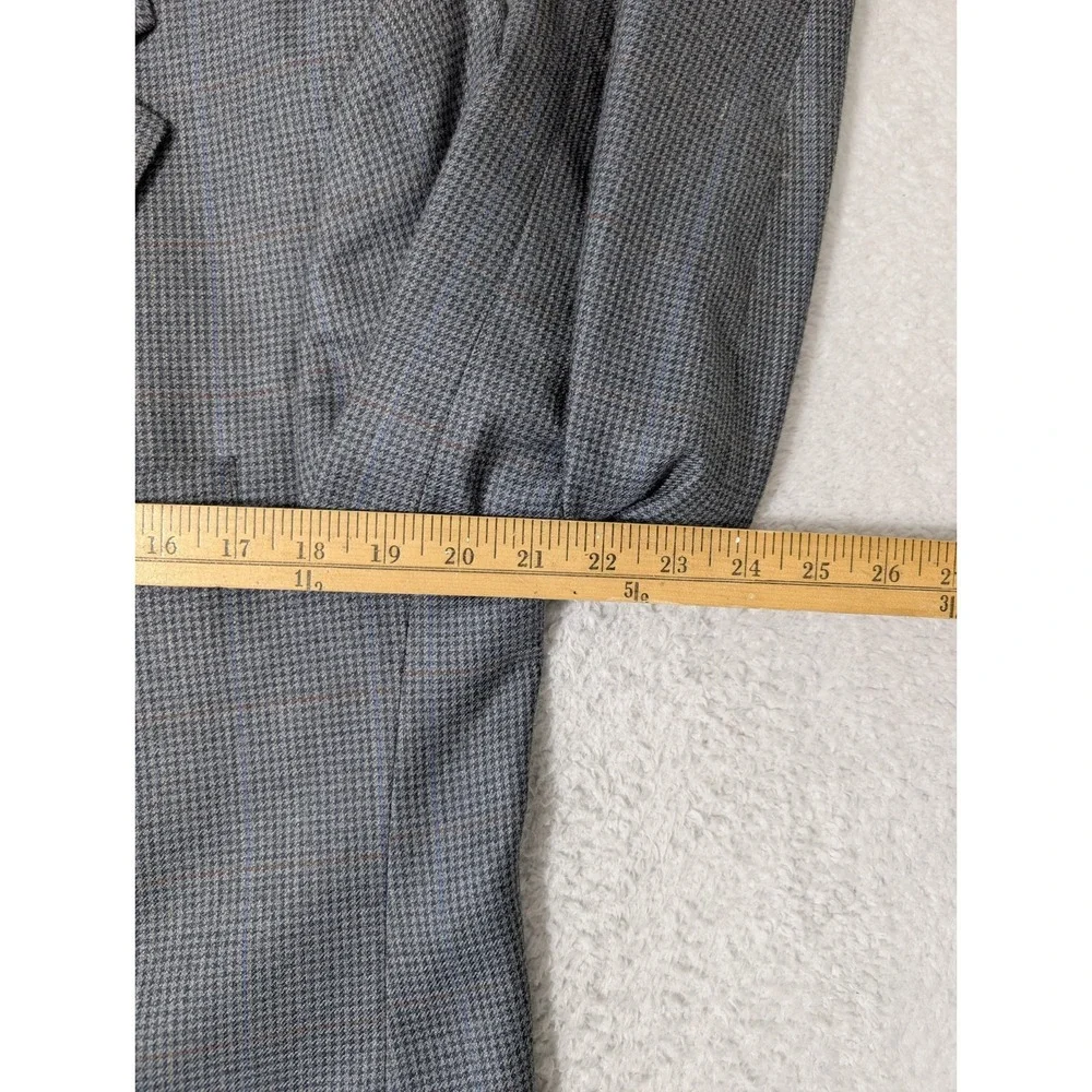 Brooks Brothers Men's 41R Wool/Silk Blazer Blue/Gray Houndstooth  Sports‎ Coat